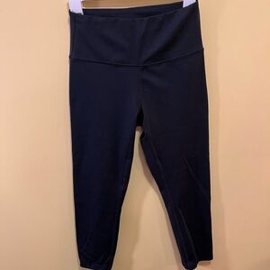 Balance Collection Black High-Waist Cropped Leggings